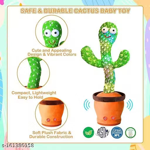 Dancing Cactus Talking Toy, Rechargeable Toy, Wriggle & Singing Recording Repeat What You Say